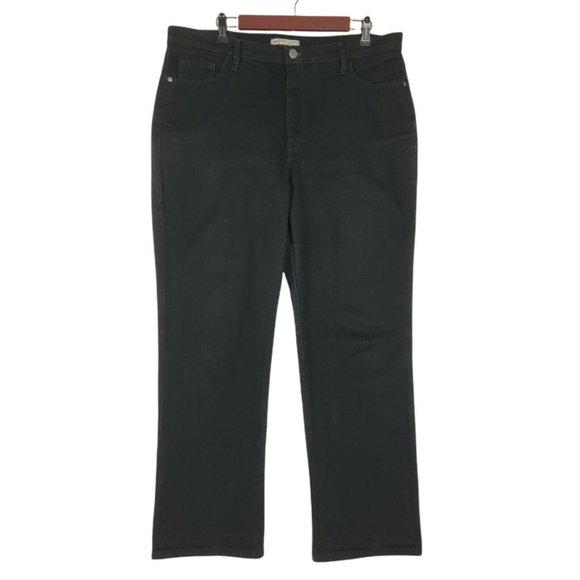 Lee Jeans Womens 18 Short Black Classic Fit Straight Leg At The Waist 37 x 29 - Picture 1 of 11